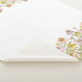 Couverture Sherpa Aquarelle florale Art Botanique Moyenne (3/4)
