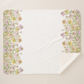 Couverture Sherpa Aquarelle florale Art Botanique Moyenne (Devant (Horizontal))