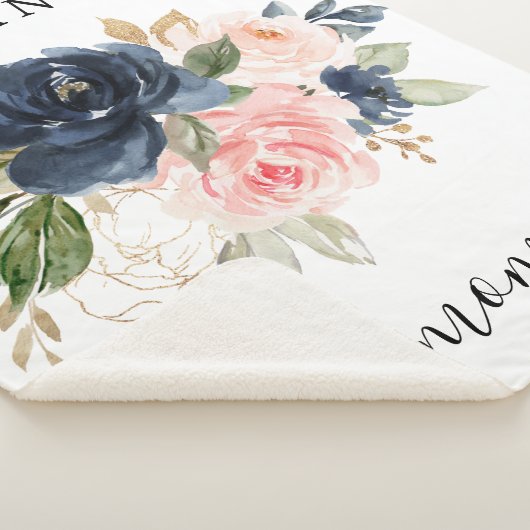Couverture Sherpa Aquarelle Florale Meilleure Maman Chaque (3/4)