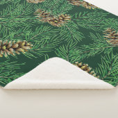 Couverture Sherpa Aquarelle Forêt Pine Aiguilles cônes Arbres Nature (3/4)