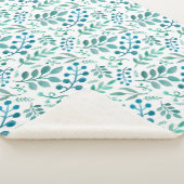 Couverture Sherpa Aquarelle fraîche Motifs de verdure (3/4)