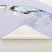 Couverture Sherpa Aquarelle Great Blue Heron Bird Nature (3/4)