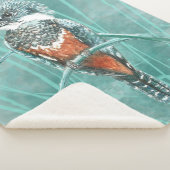 Couverture Sherpa Aquarelle Kingfisher Oiseau Faune Nature (3/4)