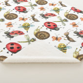 Couverture Sherpa Aquarelle mignonne Cartoon Bugs Insectes Nature Ar (3/4)