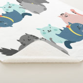 Couverture Sherpa Aquarelle mignonne Kitty Chats Kittens Animaux Ani (3/4)