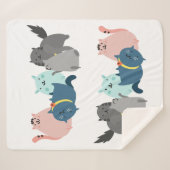 Couverture Sherpa Aquarelle mignonne Kitty Chats Kittens Animaux Ani (Devant (Horizontal))