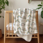 Couverture Sherpa Aquarelle Motif arc-en-ciel Sherpa Blanket