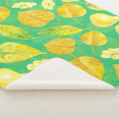 Couverture Sherpa Aquarelle motif d'automne (3/4)