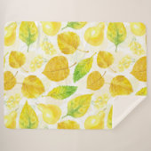 Couverture Sherpa Aquarelle motif d'automne (Devant (Horizontal))