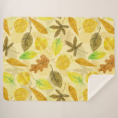 Couverture Sherpa Aquarelle motif d'automne 2 (Devant (Horizontal))