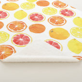 Couverture Sherpa Aquarelle Motif de fruits d'agrumes (3/4)