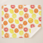 Couverture Sherpa Aquarelle Motif de fruits d'agrumes (Devant (Horizontal))