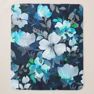 Couverture Sherpa Aquarelle motif sans couture. Impression florale