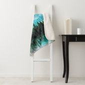 Couverture Sherpa Aquarelle nuit paysage Voie Lactée (En situation)