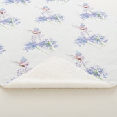 Couverture Sherpa Aquarelle Oiseau pourpre de colibri (3/4)