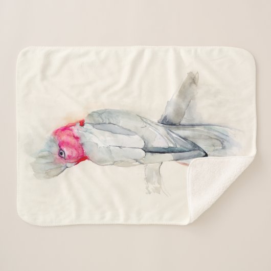 Couverture Sherpa Aquarelle Opera Cockatoo (Devant (Horizontal))