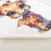Couverture Sherpa Aquarelle petite girafe (3/4)