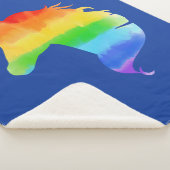 Couverture Sherpa Aquarelle Rainbow Unicorn (3/4)