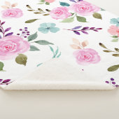 Couverture Sherpa Aquarelle rose (3/4)