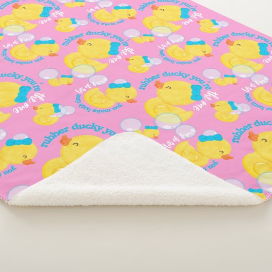 Couverture Sherpa Aquarelle rose Caoutchouc Vous êtes l'unique (3/4)