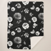 Couverture Sherpa Aquarelle Roses 33 (Devant)