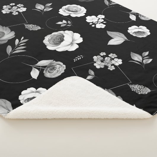 Couverture Sherpa Aquarelle Roses 33 (3/4)