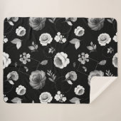 Couverture Sherpa Aquarelle Roses 33 (Devant (Horizontal))