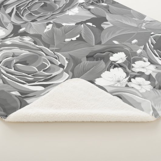 Couverture Sherpa Aquarelle Roses 39 (3/4)