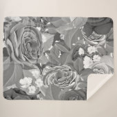 Couverture Sherpa Aquarelle Roses 39 (Devant (Horizontal))