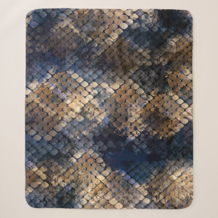Couverture Sherpa Aquarelle Sauvage Snakeskin Design transparent