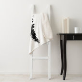 Couverture Sherpa Aquarelle Skyline de Chicago noir et blanc (En situation)