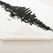 Couverture Sherpa Aquarelle Skyline de Chicago noir et blanc (3/4)