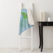 Couverture Sherpa Aquarelle Stellar Jay Oiseau Art de la faune (En situation)