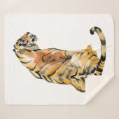 Couverture Sherpa Aquarelle sur tigre (Devant (Horizontal))
