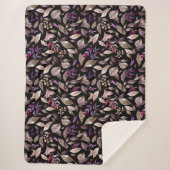 Couverture Sherpa Aquarelle tombée feuille (Devant)