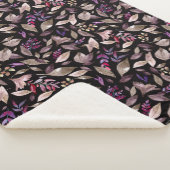 Couverture Sherpa Aquarelle tombée feuille (3/4)