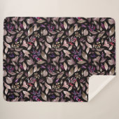 Couverture Sherpa Aquarelle tombée feuille (Devant (Horizontal))