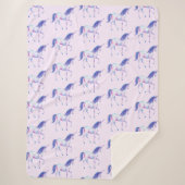 Couverture Sherpa Aquarelle Unicorne (Devant)