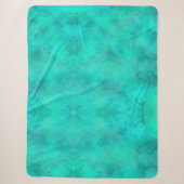 Couverture Sherpa Aquarelle vert ressort (Devant)
