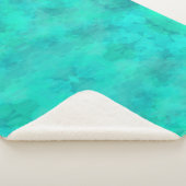 Couverture Sherpa Aquarelle vert ressort (3/4)