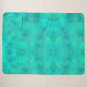 Couverture Sherpa Aquarelle vert ressort (Devant (Horizontal))
