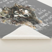 Couverture Sherpa Aquarelle Wolf Family Pack Quote Inspiré (3/4)