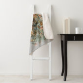 Couverture Sherpa Aquarelle Wolf Faune Animal Nature Art (En situation)