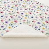 Couverture Sherpa Aquarelles Florales (3/4)
