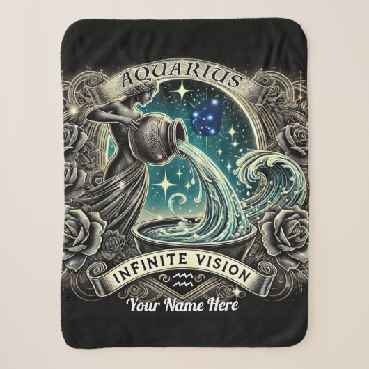 Couverture Sherpa Aquarius "Infinite Vision" Sherpa Blanket (Devant)