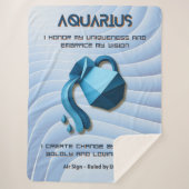 Couverture Sherpa Aquarius Zodiac Sign Modern 3D Astrology Design (Devant)
