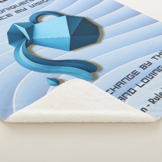 Couverture Sherpa Aquarius Zodiac Sign Modern 3D Astrology Design (3/4)