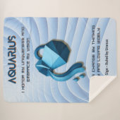 Couverture Sherpa Aquarius Zodiac Sign Modern 3D Astrology Design (Devant (Horizontal))