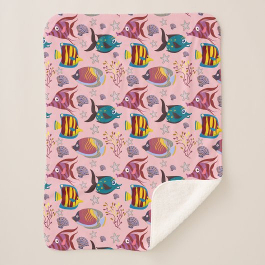 Couverture Sherpa Aquatic animals | ocean underwlife 3 (Devant)