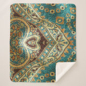 Couverture Sherpa Arabesque Fabric : Arabe Oriental Design (Devant)